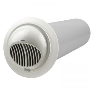 Nắp che NHỰA TRẮNG ngoài tường gồm ống - lắp từ trong nhà PP 160