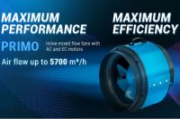 Quạt Blauberg Primo Hiệu Suất Cao Độ Ồn Thấp Nối Tiếp Dòng Blauberg Turbo